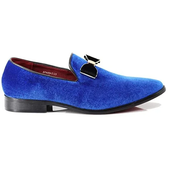 Men\'s Vintage Bow Tie Velvet Dress Loafers Slip On Fashion Shoes Classic Tuxedo Amazon.com | SPK23 Men main image 2